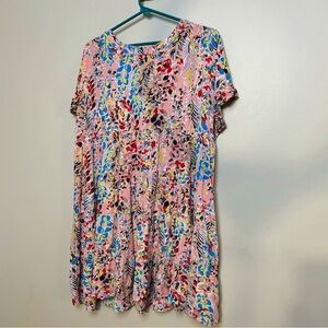 Chic Soul Floral Dress Women’s Size 2X Babydoll Dress Knee length dress curvy
